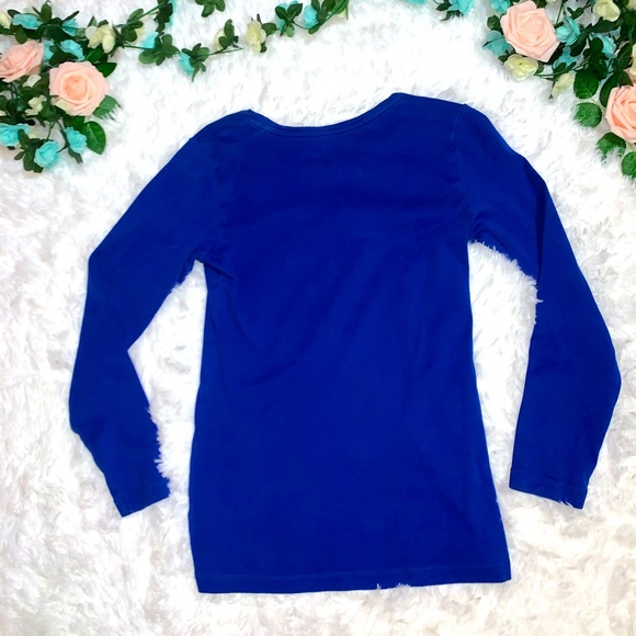 JCPenny Women’s Small Blue Long Sleeve Shirt - Picture 3 of 5